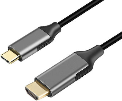 Powertech Kabel HDMI-Stecker - USB-C-Stecker 1.8m Schwarz