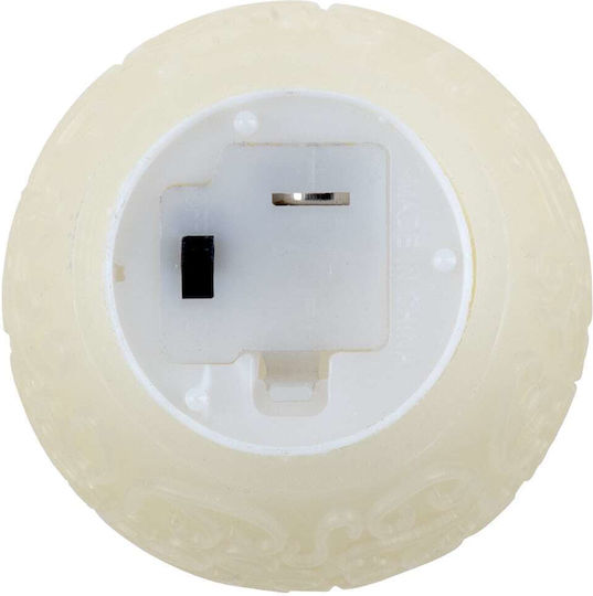 GloboStar CANDLE Dekorative Lampe Wachs-Politur Weiß
