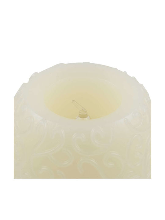 GloboStar Διακοσμητικό Φωτιστικό CANDLE LED Θερμό Λευκό 2700K Κερί 6x6x5εκ.