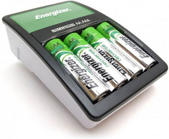 Energizer 4-Slot Ni-MH Battery Charger Size AA/AAA Silver