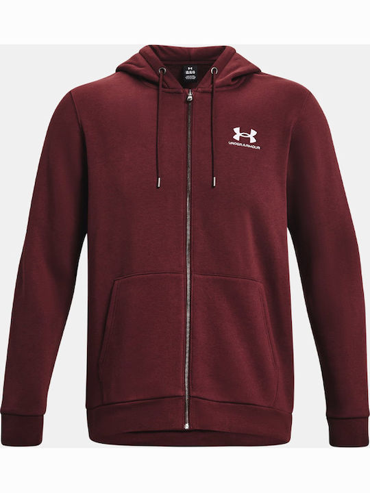 Essential Sweatshirt Fleece with Hood Burgundy