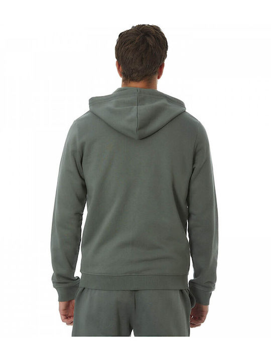 Admiral Herren Sweatshirt Jacke mit Kapuze und Taschen Balsam Green/York Yellow