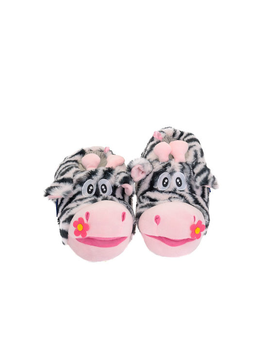 De Fonseca Tevere W827 Closed-Back Women's Slippers with Fur In Pink Colour