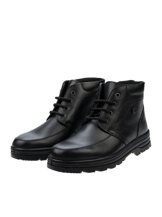 Leder Schwarz Herrenstiefel Anatomisch