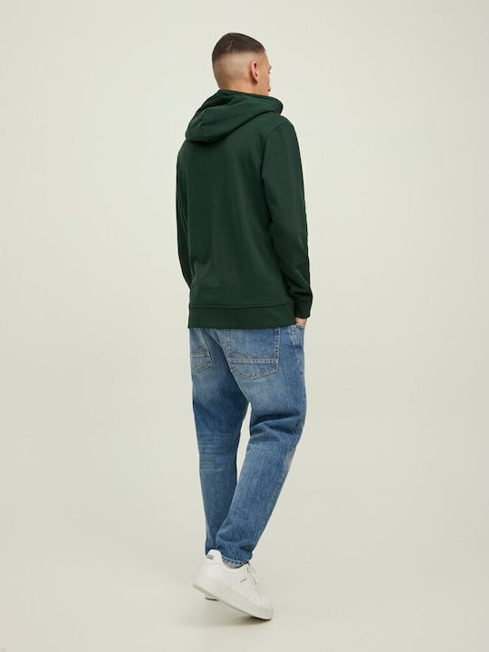 Jack & Jones Men's Sweatshirt with Hood and Pockets Green