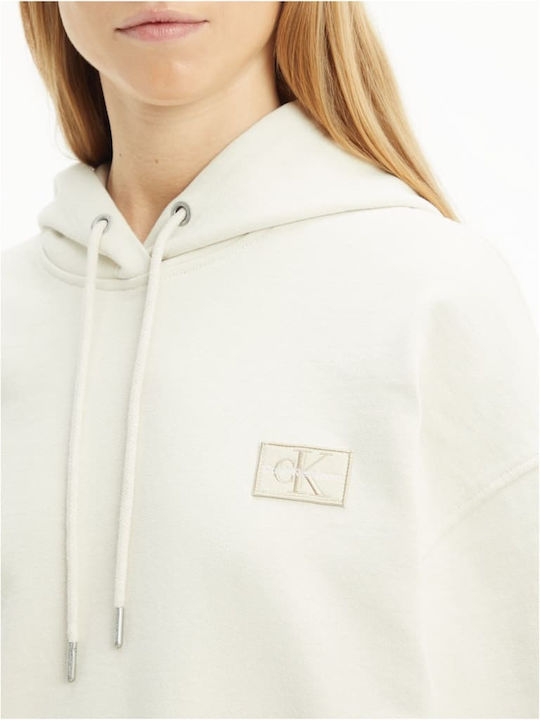 Calvin Klein Women's Hooded Sweatshirt Beige