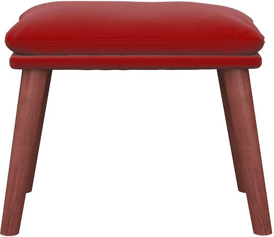 Stool Footstool Upholstered with Velvet Bordeaux 45x29.5x39cm