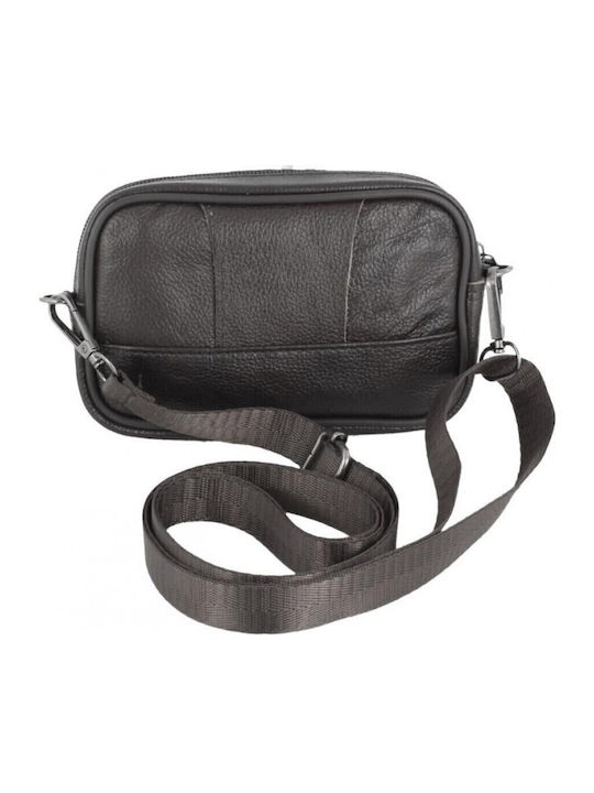 Men's Leather Belt Bag Black