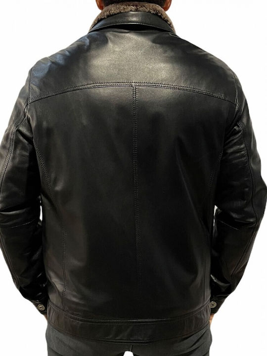 SAVOY MEN'S LEATHER JACKET BLACK