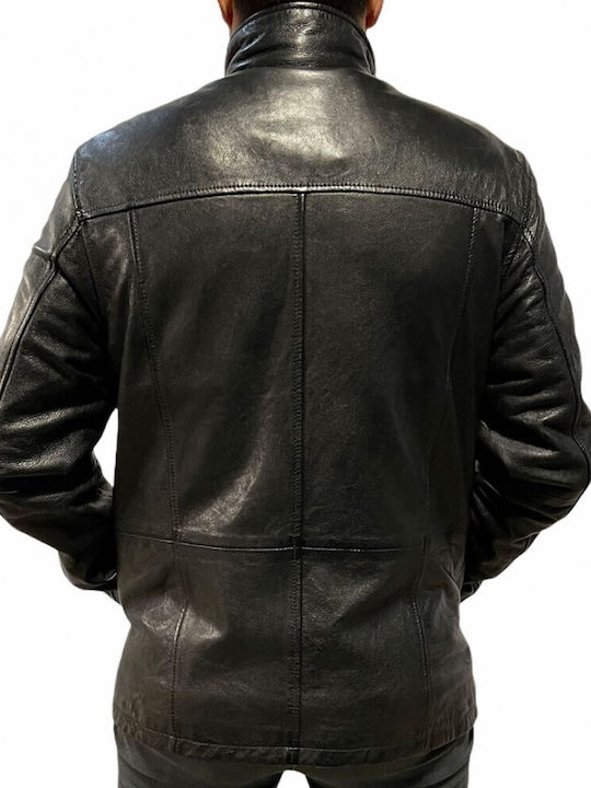 MARLON MEN'S LEATHER JACKET BLACK