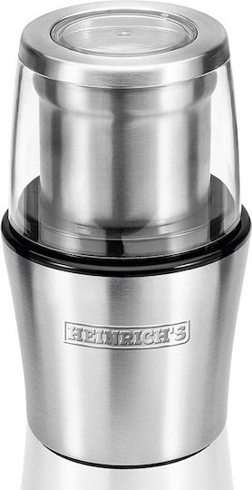 Heinrich's HKW 8670 Ηλεκτρικός Μύλος Καφέ 200W με Χωρητικότητα 70gr Ασημί