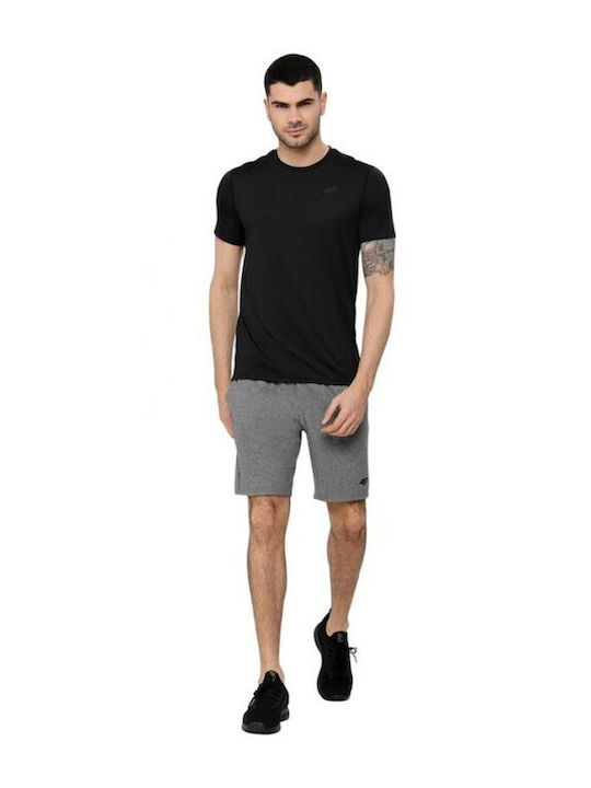 4F Herren T-Shirt Kurzarm Schwarz