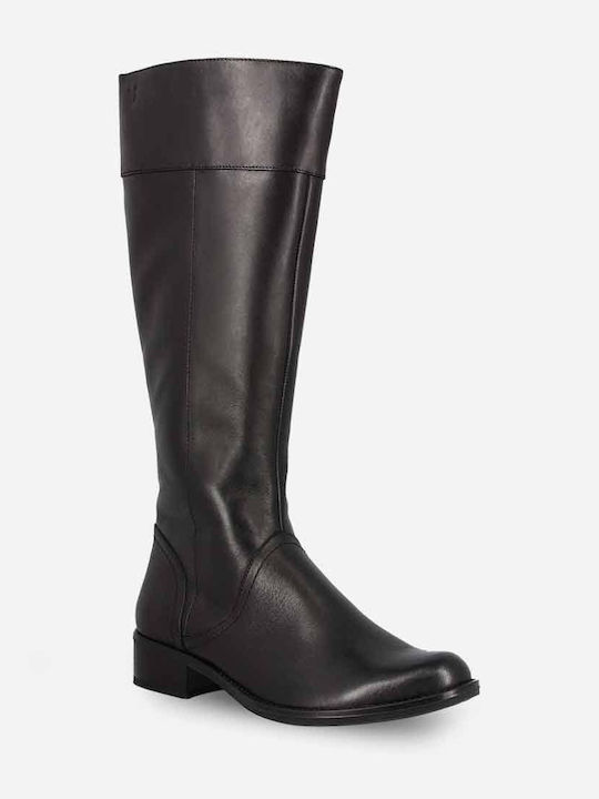 Leder Damenstiefel Schwarz