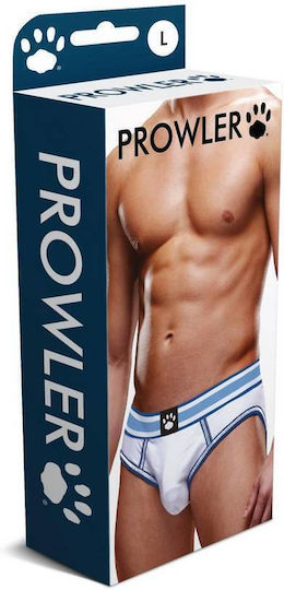 Prowler Jockstrap Sexy pentru bărbați Deschise Slipuri White / Blue