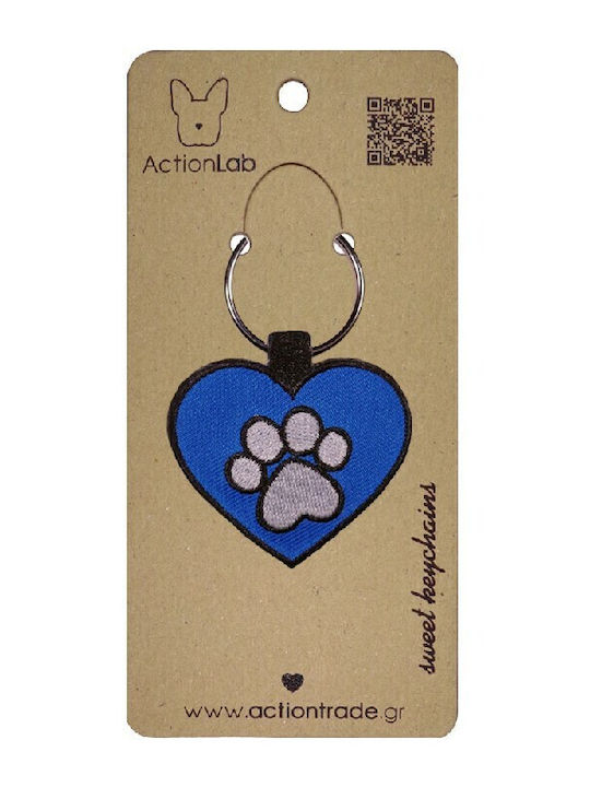 ActionLab Μπρελόκ Paw Heart Υφασμάτινο Μπλε