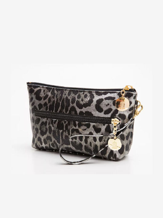 Fragola Toiletry Bag Silver Leopard 21cm