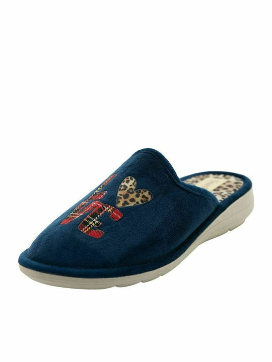 Anatomische Damen Hausschuhe Blau