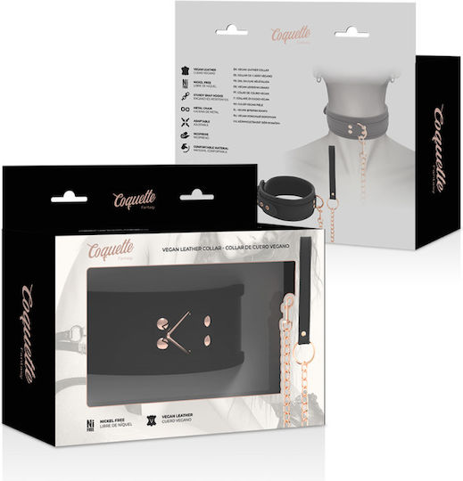 Coquette Vegan Leather Collar Κολάρο σε Μαύρο Χρώμα
