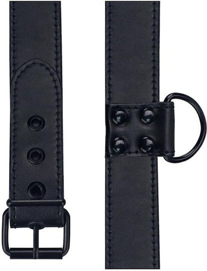 Lovetoy Bondage Fetish Black Matt Collar with Leash Collar in Black Color