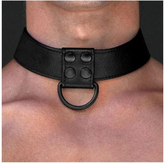 Lovetoy Bondage Fetish Black Matt Collar with Leash Collar in Black Color