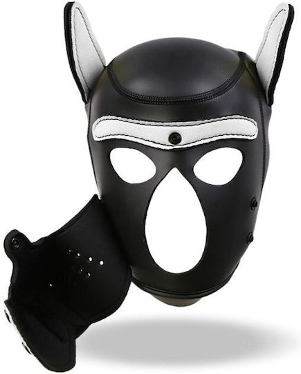 IntoYou Dog Hood With Removable Muzzle BDSM Mask White / Black