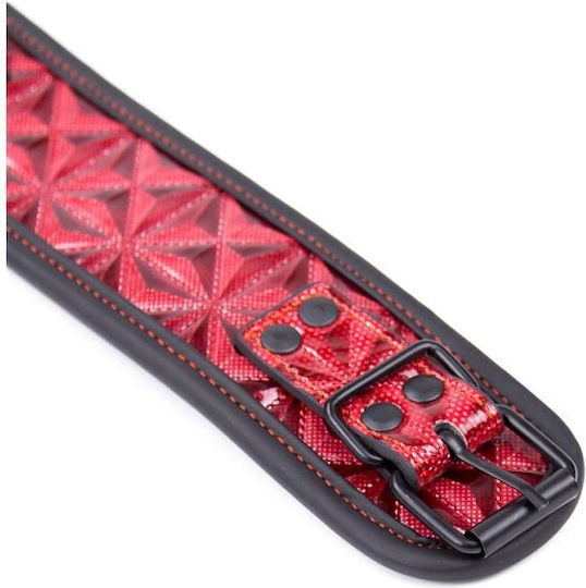 IntoYou Diamond Line Collar With Leash Guler în Culoare Roșu