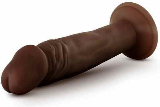 Dr. Skin Plus Posable Ρεαλιστικό Dildo με Βεντούζα Chocolate 15cm