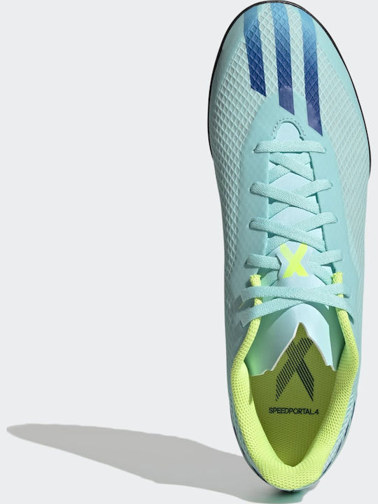 adidas X Speedportal.4 Football Shoes with Molded Cleats Clear Aqua / Power Blue / Solar Yellow