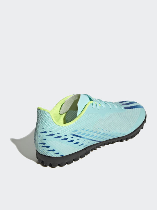 adidas X Speedportal.4 Football Shoes with Molded Cleats Clear Aqua / Power Blue / Solar Yellow
