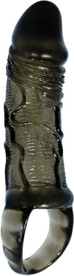 Baile Men Extension Penis Sleeve with Ball Ring Προέκταση Πέους Μαύρη 13.5cm