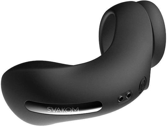 Svakom Benedict Double Ring & Perineum Stimulator Δονούμενο Δαχτυλίδι Πέους Black