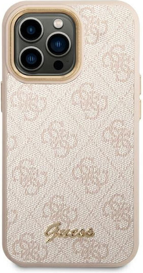 Guess Vintage Gold Logo Back Cover Πλαστικό Ροζ (iPhone 14 Pro)