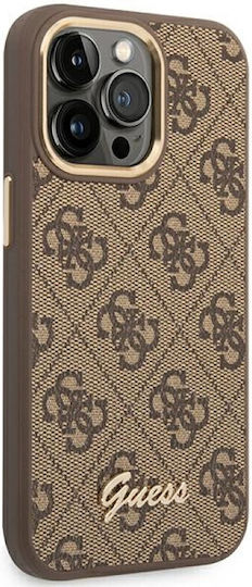 Guess Vintage Gold Logo Back Cover Πλαστικό Καφέ (iPhone 14 Pro)