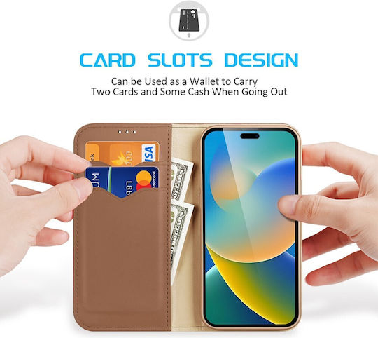 Dux Ducis Hivo Wallet Leather Brown (iPhone 14 Pro Max)