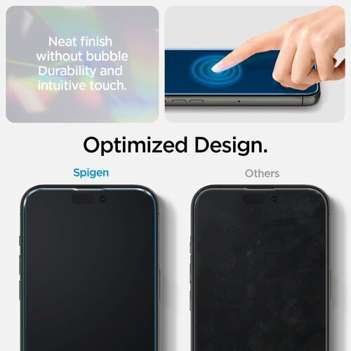 Spigen Liquid Crystal Back Cover Σιλικόνης / Tempered Glass 0.2mm Σετ με Τζαμάκι Διάφανο (iPhone 14 Pro)