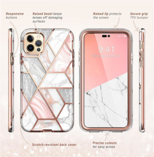 Supcase Cosmo 360 Full Cover Πλαστικό 2mm Marble (iPhone 14 Pro)