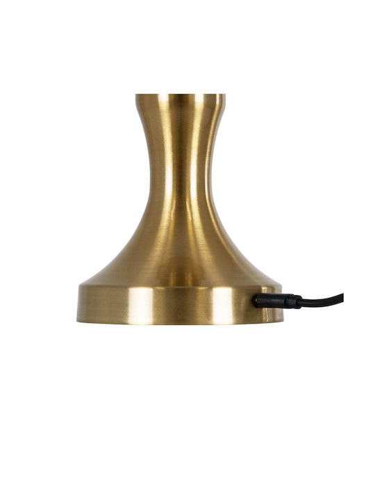 GloboStar Lunna Plastic Table Lamp LED with Gold Shade and Base