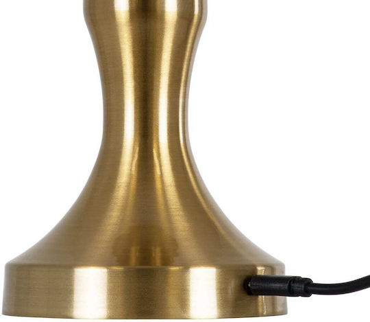 GloboStar Lunna Plastic Table Lamp LED with Gold Shade and Base