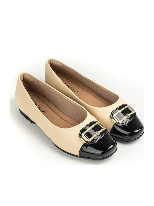 Anatomic Synthetic Leather Ballerinas Vanilla