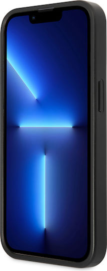 Guess Metal Logo Umschlag Rückseite Kunststoff Schwarz (iPhone 13 Pro)