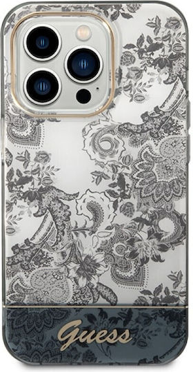 Guess Toile De Jouy Umschlag Rückseite Kunststoff Gray (iPhone 14 Pro Max)