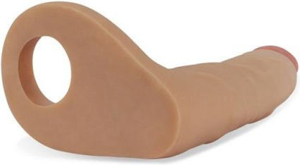 Lovetoy The Ultra Soft Double Strap On Anal Dildo με Dildo 17.8cm στο χρώμα του δέρματος