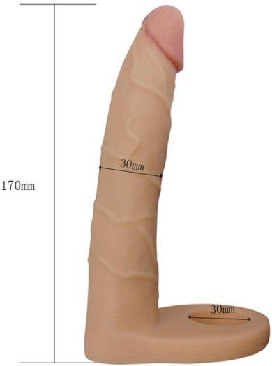Lovetoy The Ultra Soft Double Strap On Anal Dildo με Dildo 17.8cm στο χρώμα του δέρματος