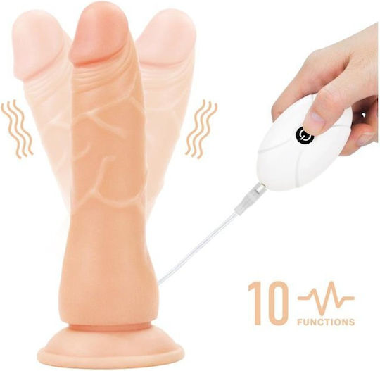 Lovetoy Ingen Easy Strapon Set Harness με Dildo 18cm και Δόνηση στο χρώμα του δέρματος