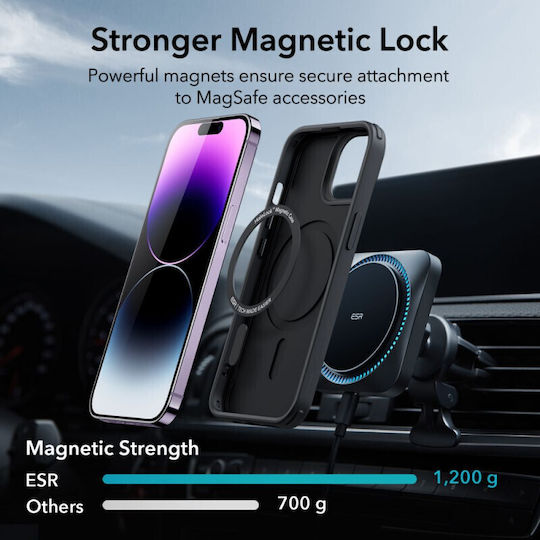 ESR CH Halolock Magsafe Задна корица Силикон 0.5мм Черен (iPhone 14 Pro Max)