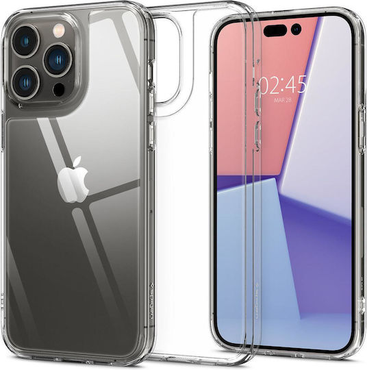 Spigen Quartz Hybrid Back Cover Σιλικόνης Crystal Clear (iPhone 14 Pro)