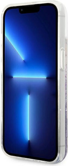 Guess Liquid Glitter Flower Back Cover Plastic Violet (iPhone 14 Plus)