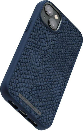 Njord Salmon Leather Back Cover Δερμάτινο 2mm Μπλε (iPhone 14 Plus)