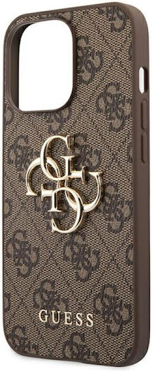 Guess Metal Logo Back Cover Πλαστικό Καφέ (iPhone 14 Pro)