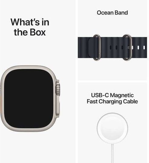 Apple Watch Ultra 49mm mit eSIM und Pulsmesser (Midnight Ocean Band)